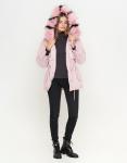 Розовая теплая куртка женская модель 8812