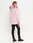 Розовая теплая куртка женская модель 8812