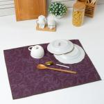 Полотенце микрофибра для сушки посуды «Доляна», цвет фиолетовый, размер 38 х 50 см