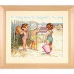 Набор для вышивания "DIMENSIONS" 35216   "Дети на пляже"