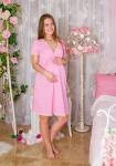 Арт.3021 Сорочка для беременных и кормящих «Катюша» однотонная цвет розовый