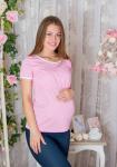Арт. Ф15041 Футболка для беременных и кормящих цвет розовый