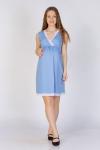 Арт.3082 Сорочка для беременных и кормящих «Олеся» цвет голубой
