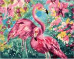 GX 33251 Фламинго в цветах 40*50