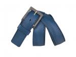 Кожаный голубой мужской джинсовый ремень B40-1011