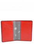Обложка паспорт PAGE RED кожа питон малиновый