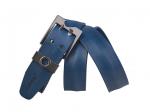 Кожаный голубой мужской джинсовый ремень B40-1012