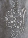 Зимний Конверт-одеяло на выписку "Герцог" (серый с молочным кружевом и стразами на молнии)