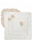 Зимний Конверт-одеяло на выписку "Неаполь" (молочный с золотым кружевом) без пледа