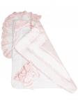 Зимний конверт-одеяло на выписку "Венеция" атлас (нежно розовый с розовым кружевом)