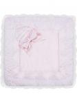 Зимний конверт-одеяло на выписку "Роскошный" (розовый с белым кружевом) без пледа