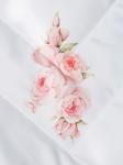 Зимний конверт-одеяло на выписку "Розы" (белое, принт без кружева) без пледа
