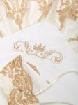 Зимний конверт-одеяло на выписку "Роскошный" (молочный с золотым кружевом) без пледа