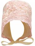 Зимний конверт-одеяло на выписку "венеция" (молочный с розовым кружевом) без пледа