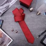 Набор мужской "Премьер" галстук 145*5см самовяз, запонки, цвет красный