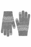 Зимние перчатки с узором "Ромбы на волнах"
