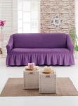 Чехол для мягкой мебели DO&CO 1 пр.,на 3-х местный диван, 100% ПЭ,лиловый