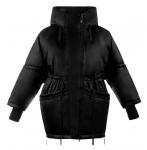 Пальто женское Нима черная плащевка (синтепон 200) С 0561