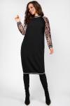Платье Teffi style 1452 черный - бурбон