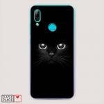 Cиликоновый чехол Взгляд черной кошки на Huawei P Smart 2019