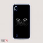 Cиликоновый чехол Взгляд черной кошки на Samsung Galaxy A10