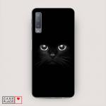 Cиликоновый чехол Взгляд черной кошки на Samsung Galaxy A7 2018