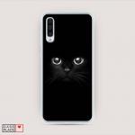 Cиликоновый чехол Взгляд черной кошки на Samsung Galaxy A50