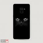 Cиликоновый чехол Взгляд черной кошки на Samsung Galaxy A8 Plus 2018