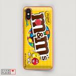 Cиликоновый чехол M&Ms желтый на Xiaomi Mi A2