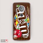 Cиликоновый чехол M&Ms черный на Motorola Moto E5