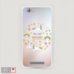 Cиликоновый чехол Magical world единорог на ZTE Blade A610