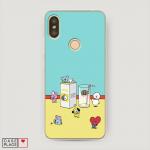 Cиликоновый чехол BT21 BTS вечеринка на Xiaomi Redmi S2 (Redmi Y2)