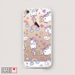 Cиликоновый чехол Sweet unicorns dreams на iPhone 5/5S/SE