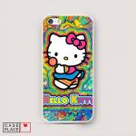 Cиликоновый чехол Hello Kitty 4 на iPhone 5/5S/SE