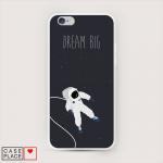 Cиликоновый чехол Dream big открытый космос на iPhone 6