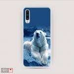 Cиликоновый чехол Белый медведь на Samsung Galaxy A50