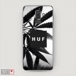 Cиликоновый чехол Huf конопля на Samsung Galaxy J8