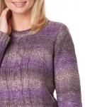 Пуловер с элементами фактурного вязания