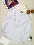 Блузка с пелериной белая X105