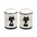 MILLIMI Черный кот Набор для соли и перца, 4.7х6.6 см, керамика