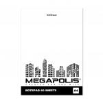 Блокнот на клею  MEGAPOLIS® Blanc, А4, 60 листов, без линовки