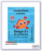 Жевательные витамины для детей Makrobios Omega-3 и Витамин "D" 45 шт