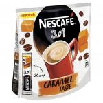 Кофе растворимый NESCAFE "3 в 1 Карамельный", 20 пакетиков по 16г (упаковка 320г), ш/к 41299
