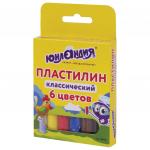 Пластилин классический ЮНЛАНДИЯ "ЮНЛАНДИК-СКУЛЬПТОР", 6 цв., 120 г, ВЫСШЕЕ КАЧЕСТВО, 105028