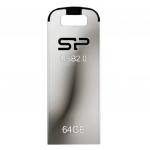 Флэш-диск 64GB SILICON POWER Touch T03 USB 2.0, металл. корпус, серебристый, SP064GBUF2T03V1F