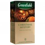 Чай GREENFIELD "Christmas Mystery" (Таинство Рождества), черный с корицей, 25 пак. по 1,5г, ш/к04346