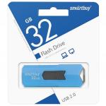 Флэш-диск 32GB SMARTBUY Stream USB 2.0, синий, SB32GBST-B