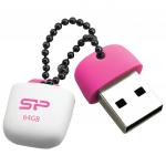 Флэш-диск 64GB SILICON POWER Touch T07 USB 2.0, белый/розовый, SP064GBUF2T07V1P