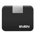 Хаб SVEN HB-677, USB 2.0, 4 порта, порт для питания, черный