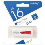 Флэш-диск 16GB SMARTBUY Iron USB 3.0, белый/красный, SB16GBIR-W3